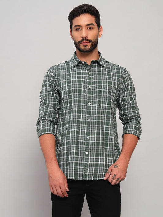 Casual Shirt for Men | Breathable & Soft with Color Fastness Regular Fit Spread Collar Neck Cotton Fabric Checkered Pattern