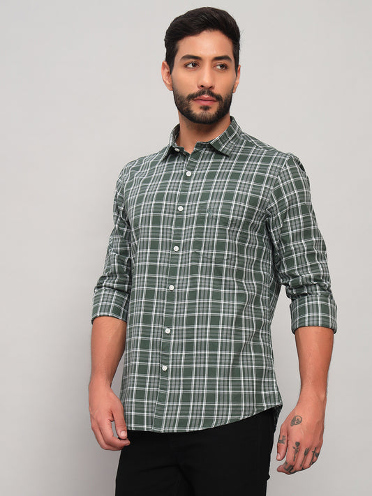 Casual Shirt for Men | Breathable & Soft with Color Fastness Regular Fit Spread Collar Neck Cotton Fabric Checkered Pattern