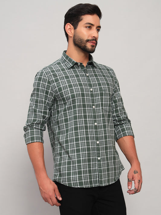 Casual Shirt for Men | Breathable & Soft with Color Fastness Regular Fit Spread Collar Neck Cotton Fabric Checkered Pattern