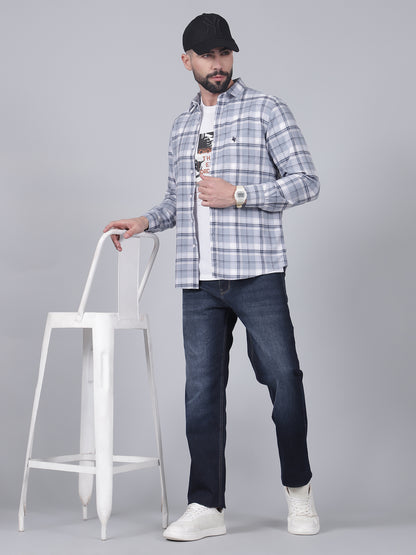 Casual Shirt for Men | Breathable & Soft with Color Fastness Regular Fit Spread Collar Neck Cotton Fabric Checkered Pattern