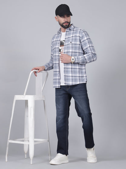 Casual Shirt for Men | Breathable & Soft with Color Fastness Regular Fit Spread Collar Neck Cotton Fabric Checkered Pattern