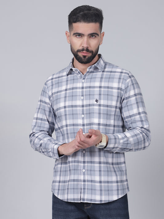 Casual Shirt for Men | Breathable & Soft with Color Fastness Regular Fit Spread Collar Neck Cotton Fabric Checkered Pattern