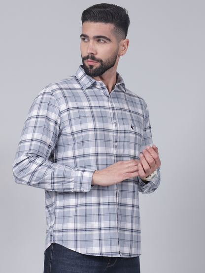 Casual Shirt for Men | Breathable & Soft with Color Fastness Regular Fit Spread Collar Neck Cotton Fabric Checkered Pattern