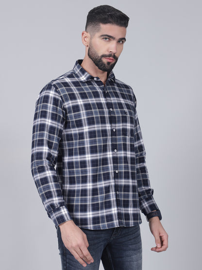 Casual Shirt for Men | Breathable & Soft with Color Fastness Regular Fit Spread Collar Neck Cotton Fabric Checkered Pattern