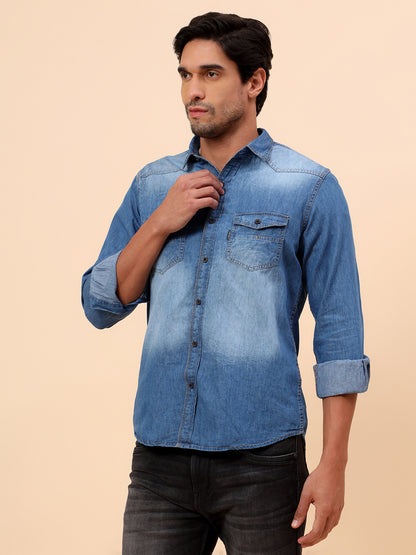 Casual Shirt for Men | Breathable & Soft with Color Fastness Slim Fit Cotton Fabric Solid Pattern