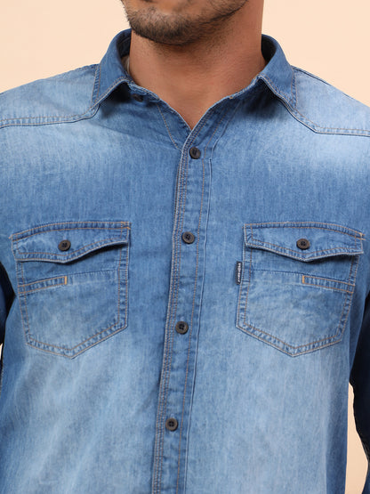 Casual Shirt for Men | Breathable & Soft with Color Fastness Slim Fit Cotton Fabric Solid Pattern