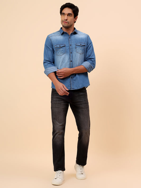 Casual Shirt for Men | Breathable & Soft with Color Fastness Slim Fit Cotton Fabric Solid Pattern