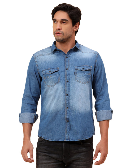 Casual Shirt for Men | Breathable & Soft with Color Fastness Slim Fit Cotton Fabric Solid Pattern