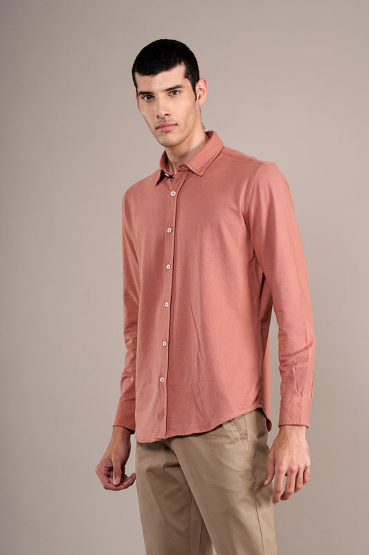 Casual Shirt for Men | Breathable & Soft with Color Fastness Regular Fit Spread Collar Neck Cotton Fabric Self Design Pattern