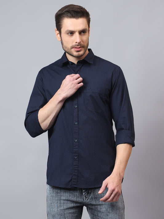 Casual Shirt for Men | Breathable & Soft with Color Fastness Regular Fit Spread Collar Neck Cotton Fabric Solid Pattern