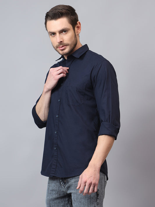 Casual Shirt for Men | Breathable & Soft with Color Fastness Regular Fit Spread Collar Neck Cotton Fabric Solid Pattern