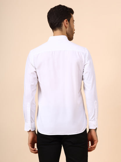 Casual Shirt for Men | Breathable & Soft with Color Fastness Regular Fit Spread Collar Neck Cotton Fabric Solid Pattern