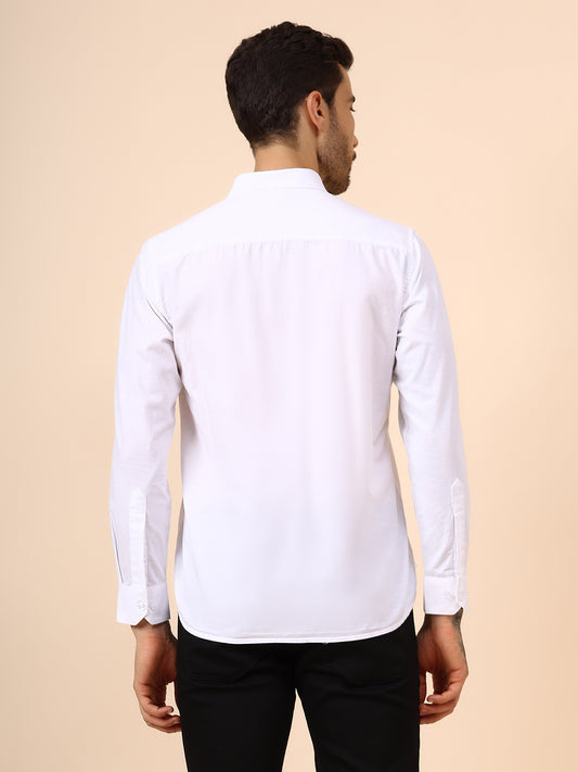 Casual Shirt for Men | Breathable & Soft with Color Fastness Regular Fit Spread Collar Neck Cotton Fabric Solid Pattern