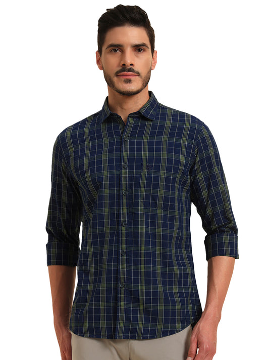 Casual Shirt for Men | Breathable & Soft with Color Fastness Regular Fit Spread Collar Neck Cotton Fabric Checkered Pattern