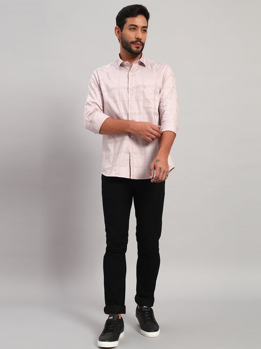 Casual Shirt for Men | Breathable & Soft with Color Fastness Regular Fit Spread Collar Neck Cotton Fabric Checkered Pattern