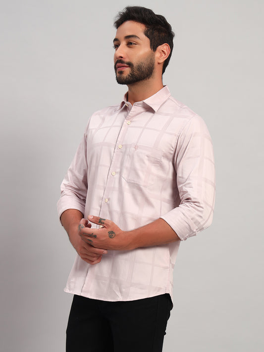 Casual Shirt for Men | Breathable & Soft with Color Fastness Regular Fit Spread Collar Neck Cotton Fabric Checkered Pattern