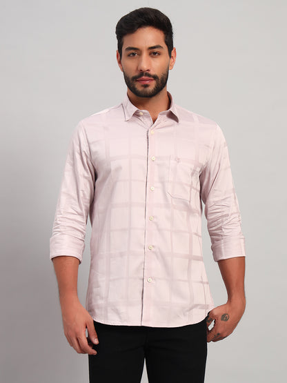 Casual Shirt for Men | Breathable & Soft with Color Fastness Regular Fit Spread Collar Neck Cotton Fabric Checkered Pattern