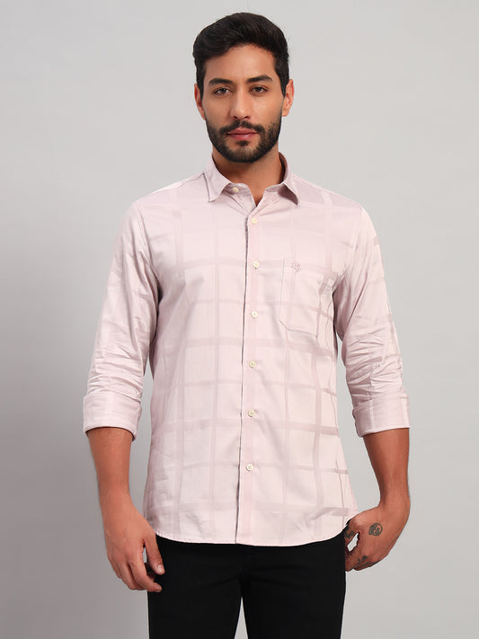 Casual Shirt for Men | Breathable & Soft with Color Fastness Regular Fit Spread Collar Neck Cotton Fabric Checkered Pattern