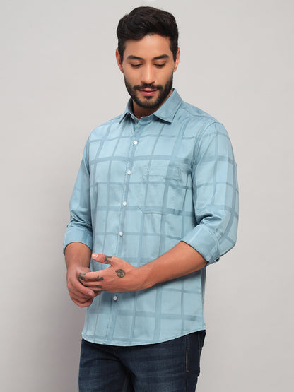 Casual Shirt for Men | Breathable & Soft with Color Fastness Regular Fit Spread Collar Neck Cotton Fabric Checkered Pattern