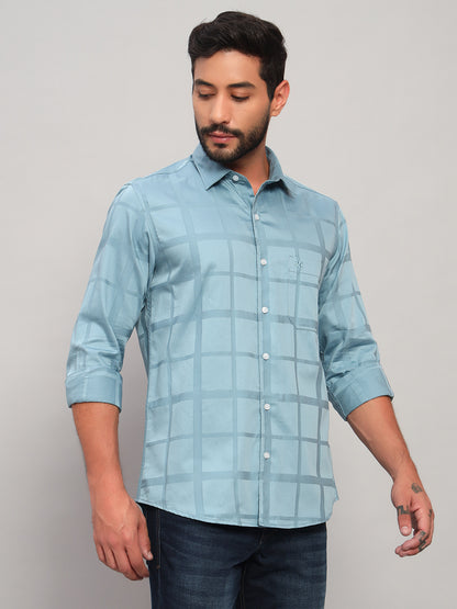 Casual Shirt for Men | Breathable & Soft with Color Fastness Regular Fit Spread Collar Neck Cotton Fabric Checkered Pattern