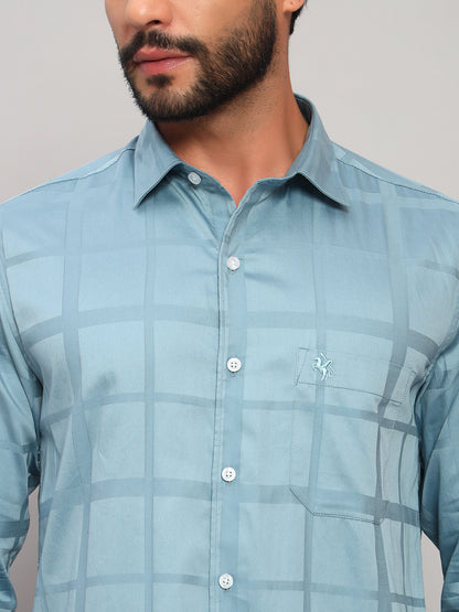 Casual Shirt for Men | Breathable & Soft with Color Fastness Regular Fit Spread Collar Neck Cotton Fabric Checkered Pattern