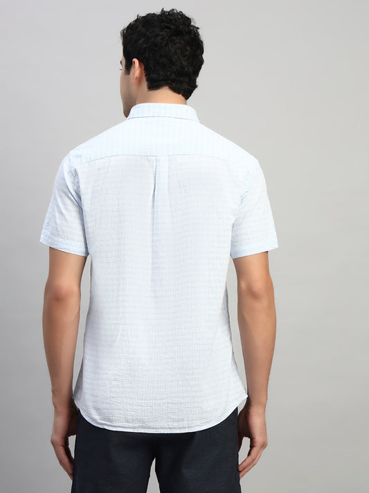 Casual Shirt for Men | Breathable & Soft with Color Fastness Regular Fit Spread Collar Neck Cotton Fabric Checkered Pattern