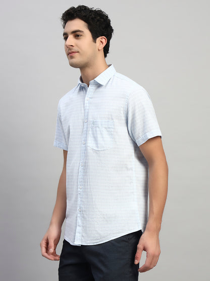 Casual Shirt for Men | Breathable & Soft with Color Fastness Regular Fit Spread Collar Neck Cotton Fabric Checkered Pattern