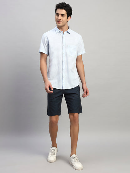 Casual Shirt for Men | Breathable & Soft with Color Fastness Regular Fit Spread Collar Neck Cotton Fabric Checkered Pattern