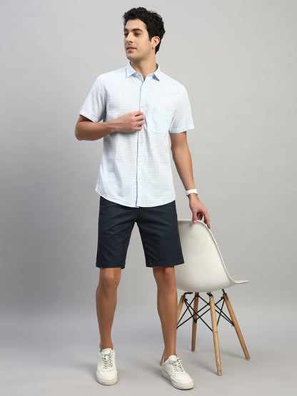 Casual Shirt for Men | Breathable & Soft with Color Fastness Regular Fit Spread Collar Neck Cotton Fabric Checkered Pattern