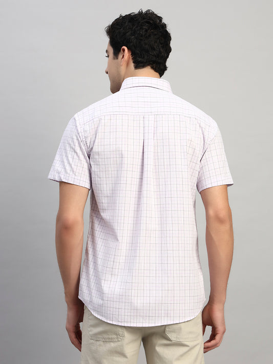 Casual Shirt for Men | Breathable & Soft with Color Fastness Regular Fit Spread Collar Neck Cotton Fabric Checkered Pattern