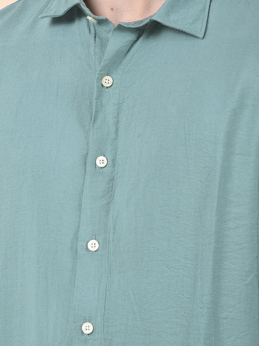 Casual Shirt for Men | Breathable & Soft with Color Fastness Slim Cotton Blend Fabric Solid Pattern