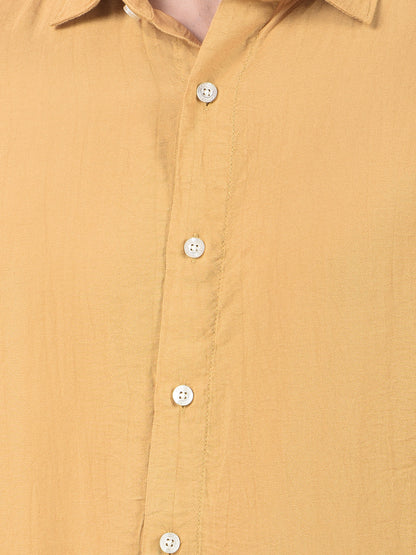 Casual Shirt for Men | Breathable & Soft with Color Fastness Slim Cotton Blend Fabric Solid Pattern