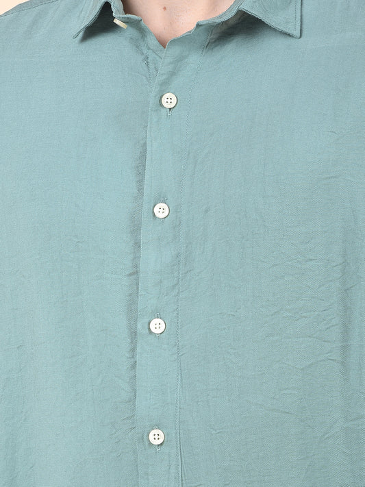 Casual Shirt for Men | Breathable & Soft with Color Fastness Slim Cotton Blend Fabric Solid Pattern