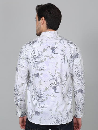 Casual Shirt for Men | Breathable & Soft with Color Fastness Regular Fit Spread Collar Neck Poly Cotton Fabric Printed Pattern