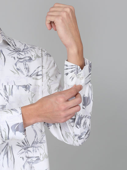 Casual Shirt for Men | Breathable & Soft with Color Fastness Regular Fit Spread Collar Neck Poly Cotton Fabric Printed Pattern