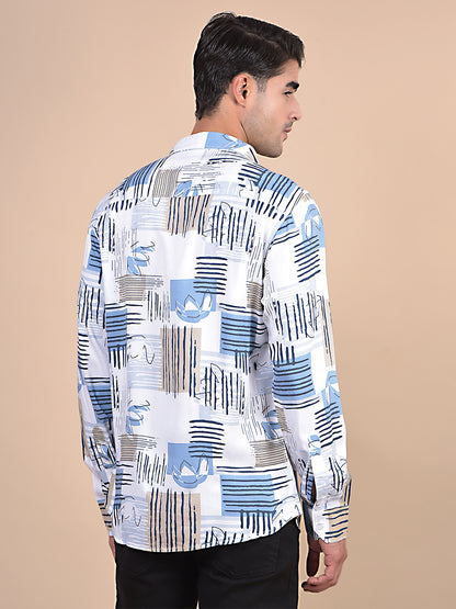 Casual Shirt for Men | Breathable & Soft with Color Fastness Regular Fit Spread Collar Neck Modal Fabric Printed Pattern