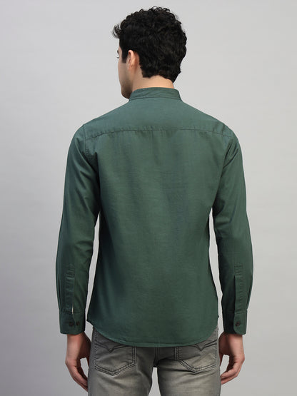 Casual Shirt for Men | Breathable & Soft with Color Fastness Regular Fit Spread Collar Neck Cotton Fabric Solid Pattern