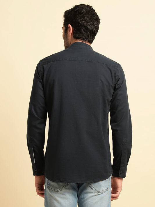 Casual Shirt for Men | Breathable & Soft with Color Fastness Regular Fit Spread Collar Neck Cotton Fabric Solid Pattern