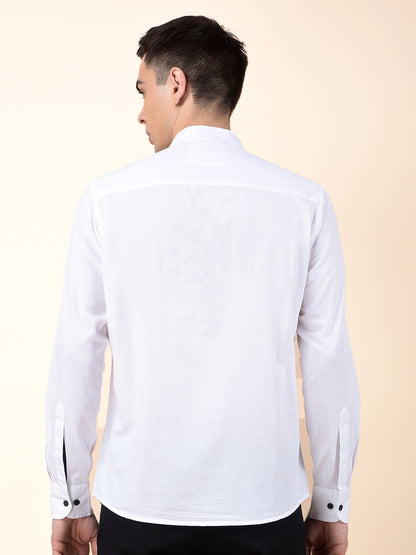 Casual Shirt for Men | Breathable & Soft with Color Fastness Slim Cotton Fabric Solid Pattern