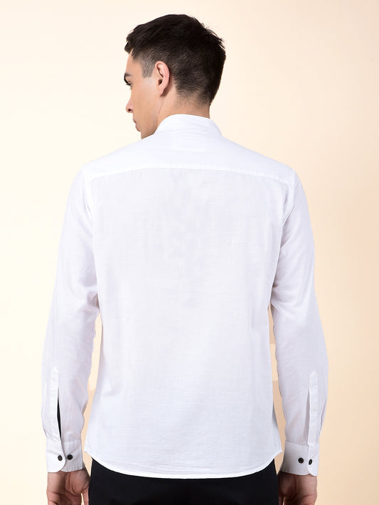 Casual Shirt for Men | Breathable & Soft with Color Fastness Slim Cotton Fabric Solid Pattern