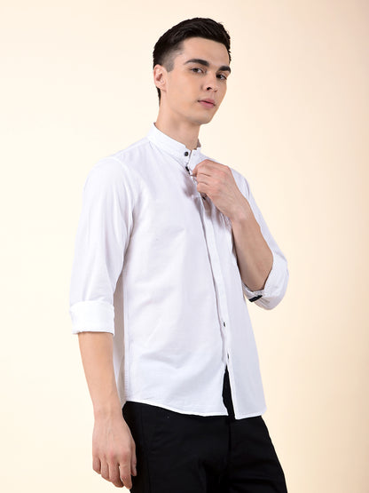 Casual Shirt for Men | Breathable & Soft with Color Fastness Slim Cotton Fabric Solid Pattern