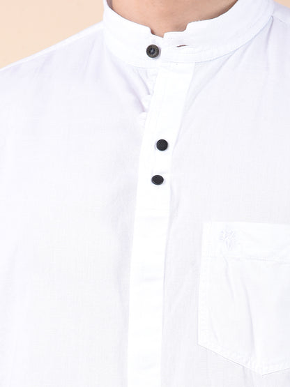 Casual Shirt for Men | Breathable & Soft with Color Fastness Slim Cotton Fabric Solid Pattern