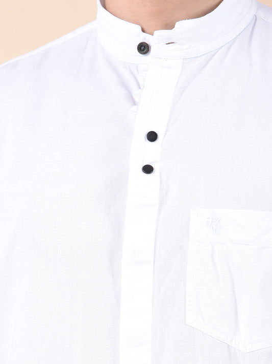 Casual Shirt for Men | Breathable & Soft with Color Fastness Slim Cotton Fabric Solid Pattern