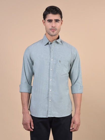 Casual Shirt for Men | Breathable & Soft with Color Fastness Regular Fit Spread Collar Neck Cotton Fabric Self Design Pattern