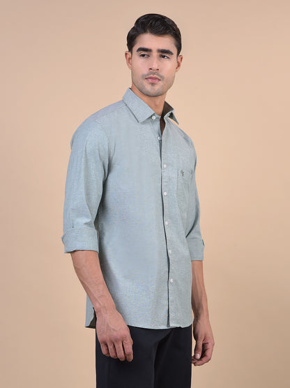 Casual Shirt for Men | Breathable & Soft with Color Fastness Regular Fit Spread Collar Neck Cotton Fabric Self Design Pattern