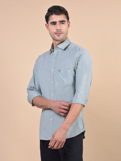 Casual Shirt for Men | Breathable & Soft with Color Fastness Regular Fit Spread Collar Neck Cotton Fabric Self Design Pattern