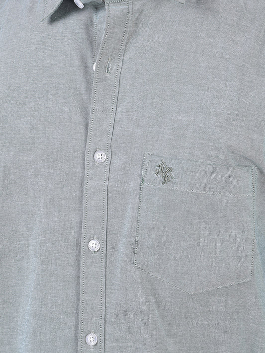 Casual Shirt for Men | Breathable & Soft with Color Fastness Regular Fit Spread Collar Neck Cotton Fabric Self Design Pattern