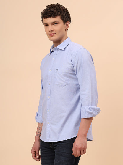 Casual Shirt for Men | Breathable & Soft with Color Fastness Regular Fit Spread Collar Neck Cotton Fabric Solid Pattern