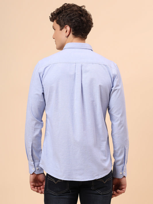 Casual Shirt for Men | Breathable & Soft with Color Fastness Regular Fit Spread Collar Neck Cotton Fabric Solid Pattern