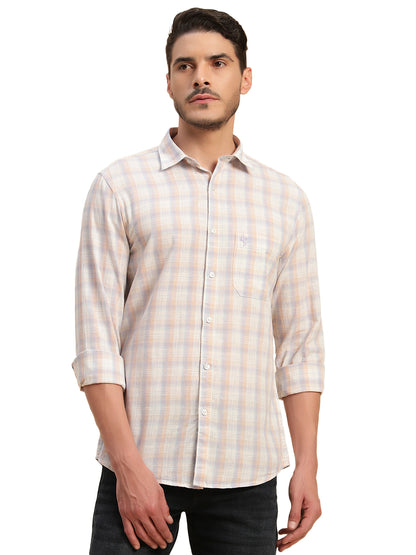 Casual Shirt for Men | Breathable & Soft with Color Fastness Regular Fit Spread Collar Neck Cotton Fabric Checkered Pattern